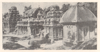 पांडव-रथांची भव्य शिल्पे, महाबलीपुर, ७ वे शतक.