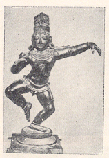 बाळकृष्णाचे तांडव नृत्य, दक्षिण भारतीय ब्राँझ शिल्प, १५ वे शतक.