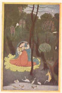 उत्का (उत्कंठिता), गढवाल-कांग्रा शैली, १७८०-१८००.