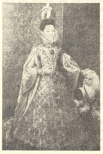 राजघराण्यातील यूरोपीय स्त्रीची वेशभूषा, १६ वे शतक. 