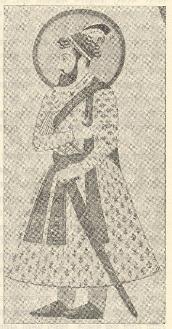 मोगल सम्राट शहाजहान : १७ व्या शतकातील शाही मुस्लिम पेहेराव. 