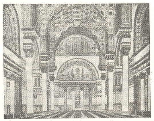 कॅराकॅलाची स्नानगृहे, रोम, २११-२१७. (१८३२ मधील एका मुद्राचित्रावरून).