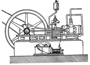 आ. १४. लम्वार यांचे पहिले वायू एंजिन (१८६०)