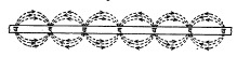 आ. २९. एका शुद्ध स्वरकाच्या आलेखनामुळे फितीवर तयार झालेली कांडचुंबकमाला. 