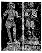 माणिक्कवाचगर व अप्पर (तिरुनावुक्करसर) : कुट्टालम् (जि. तंजावर) येथील चोलीश्वरम् मंदिरातील चोलकालीन (दहावे शतक) ब्रॉंझमूर्ती. 