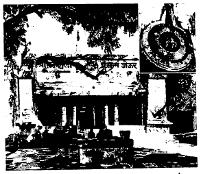 महादेवाचे मंदिर, जेऊर, वरच्या चौकटीत मंदिरातील काशीलिंगाचे छायाचित्र.
