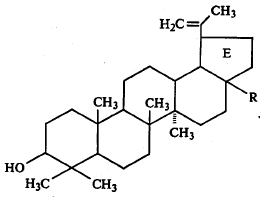 सूत्र ५७. बिटुलीन (R =CH2OH), लुपिऑल (R = CH3)