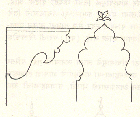 रेखीव तीर, लाल किल्ला, आग्रा शोभिवंत कमान, दिवाण-इ-खास, दिल्ली