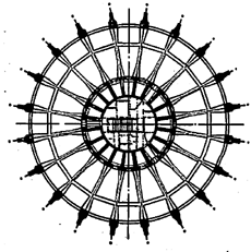 आ. ८. सिडनी येथील गोलाकार गगनचुंबी इमारतीचा आराखडा.