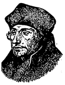 डेसिडीअरियस इरॅस्मस : हान्स होल्बाइनकृत (सु. १४९७ - १५४३) एका प्रतिमाचित्रावरून तयार केलेले रेखाटन.