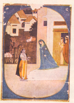 राधा-कृष्ण भेट (सु. १८००) - मोलाराम.