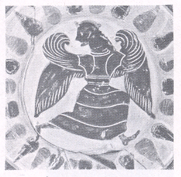 पंखधारी स्त्री-प्रतिमा, थीब्झ, इ.स.पू. ६ वे शतक.