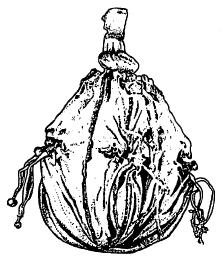 बकऱ्याच्या कातड्याची पिशवी, सु. १७ वे शतक.